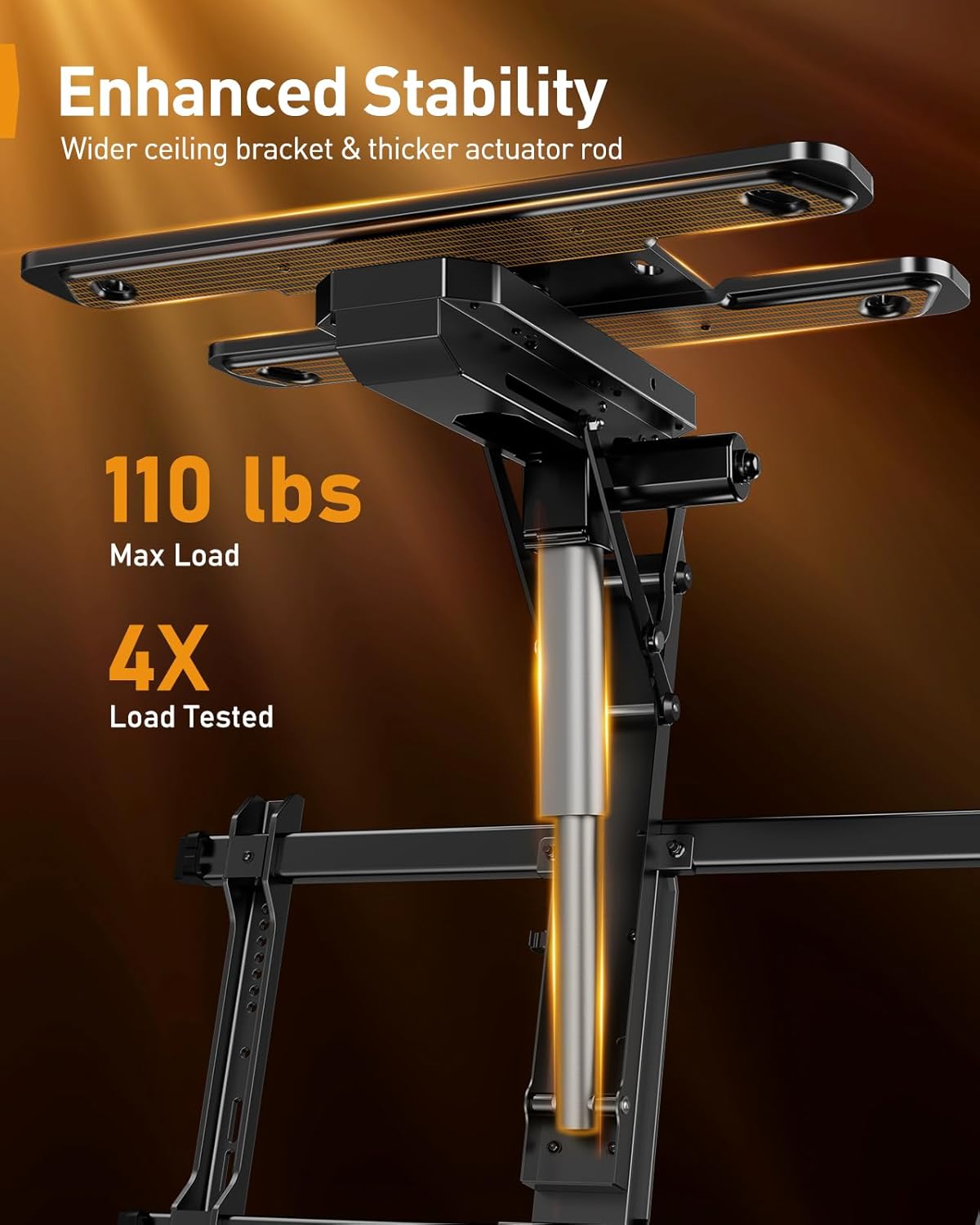 Thumbnail 2 de Perlegear PGCM12B Electric Ceiling TV Mount: Motorized Full-Motion for 32"–75" TVs up to 110 lbs