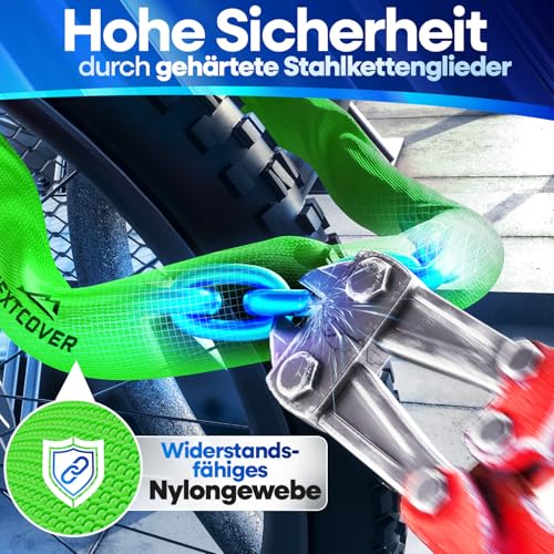 Detalle de Nextcover Fahrrad-Kettenschloss mit Zahlencode, 90 cm