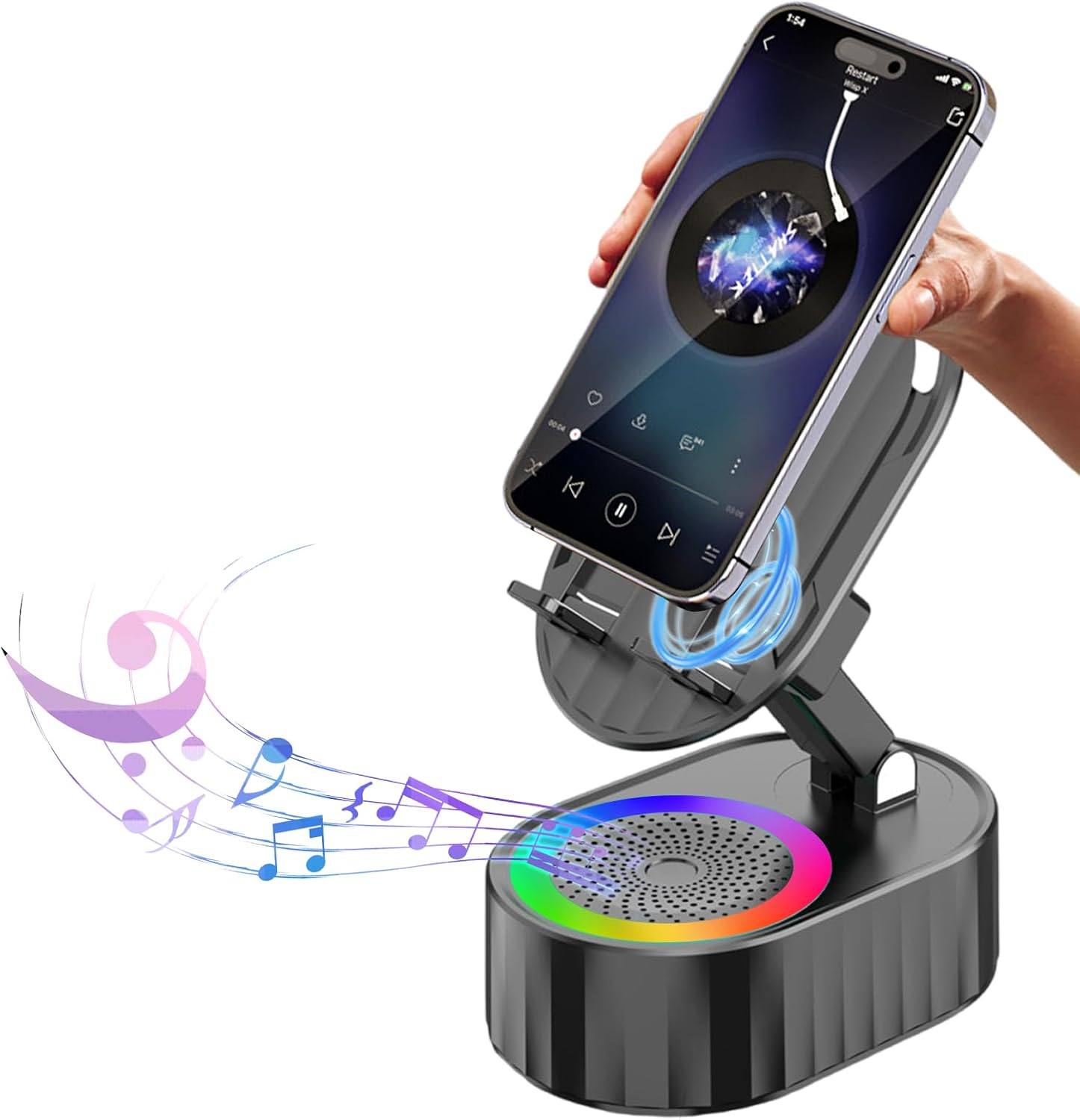 AKLLCCR Wireless Induction Speaker 3000mAh