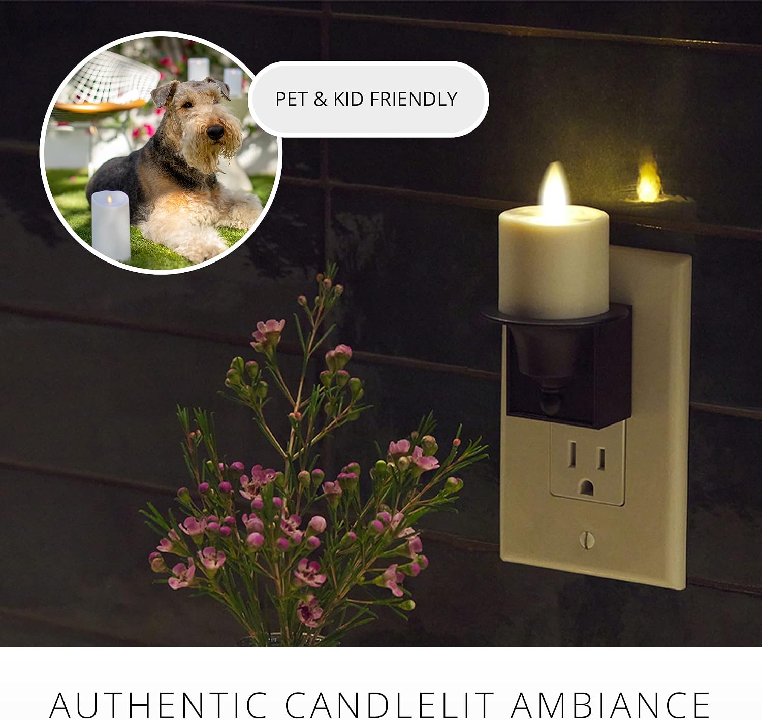 Detalle de Luminara 997375 Flameless Candle Nightlight with Dusk-to-Dawn Sensor