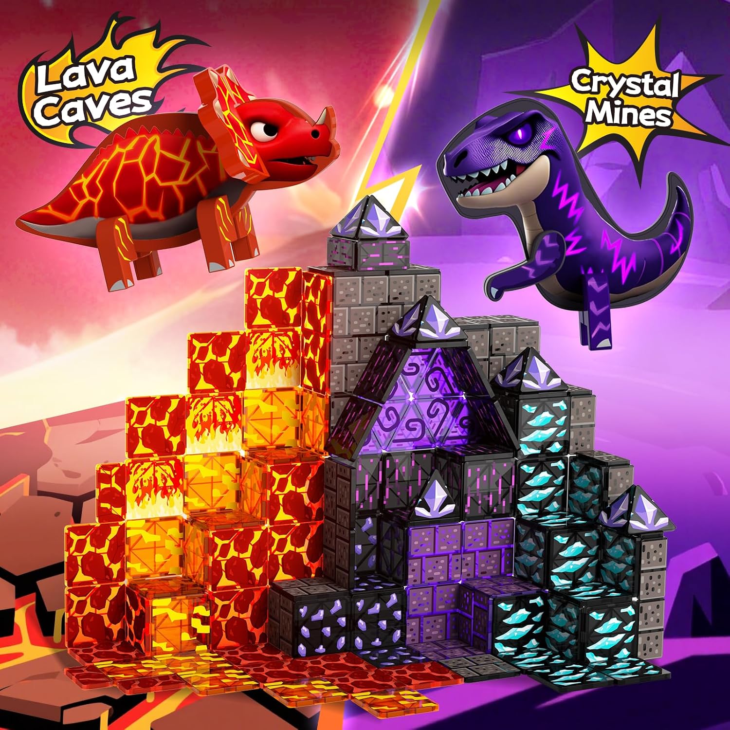 Detalle 2 de GobiDex Lava Cave Magnetic Tiles 3+ 🧩