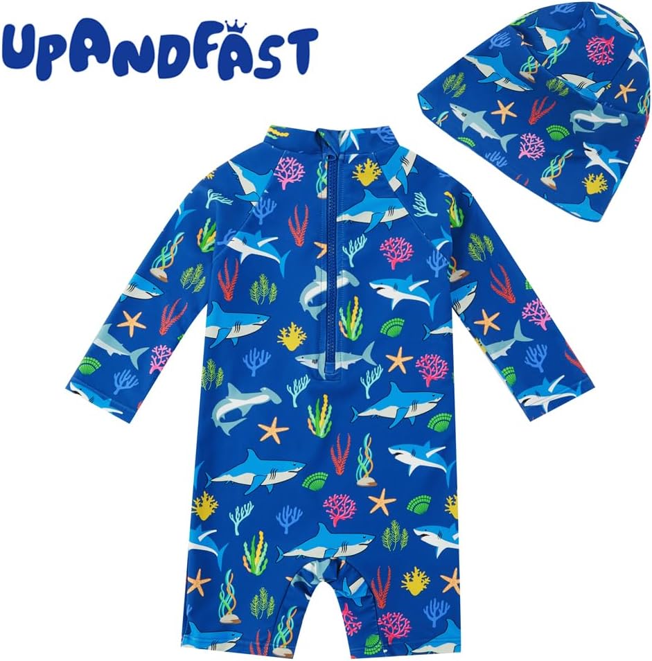 Thumbnail 2 de upandfast Baby Badeanzug mit Sonnenhut UPF 50+ – einteilig mit Schutz & einfachem An- und Ausziehen