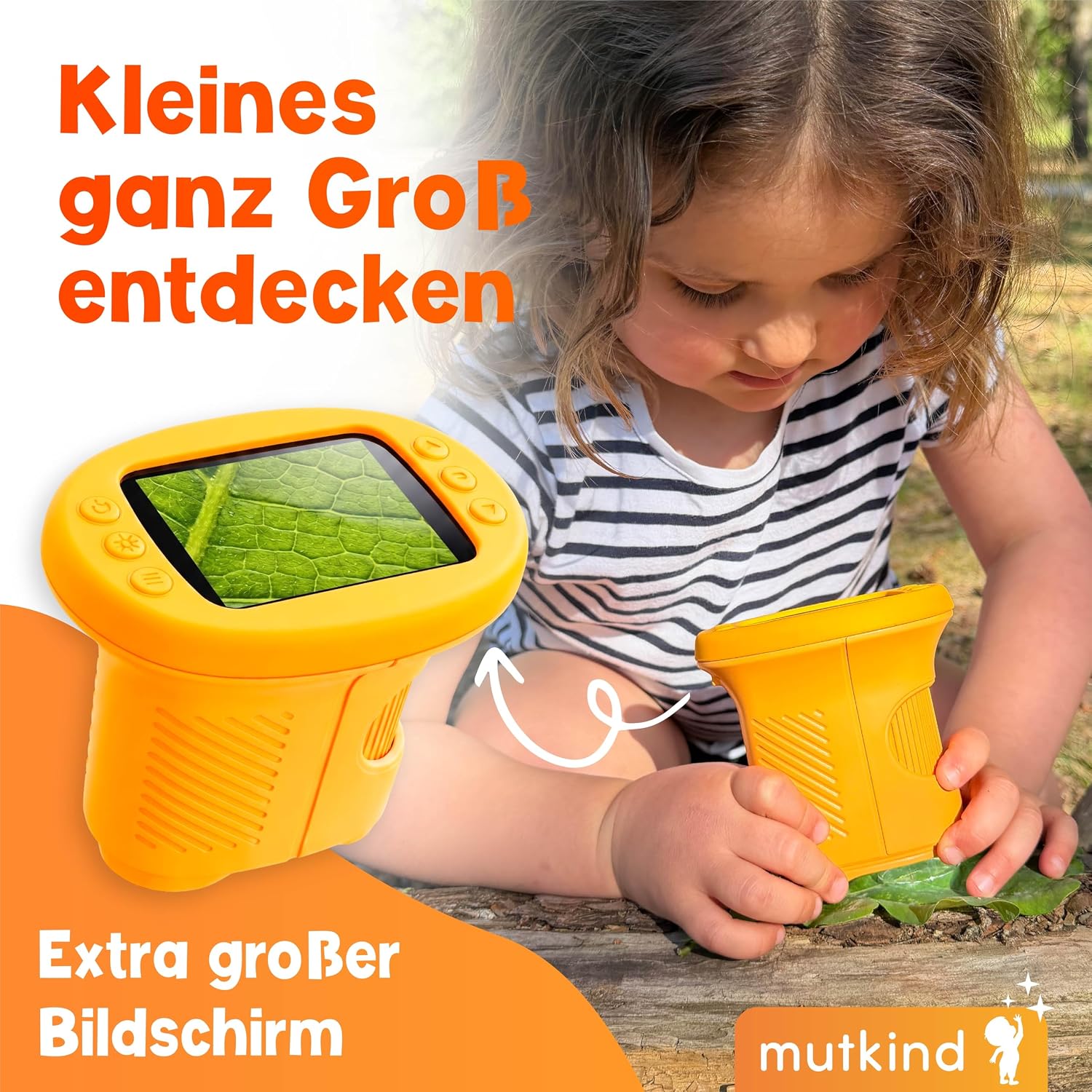 Detalle 2 de Mutkind Digitales Mikroskop für Kinder – 1000X Vergrößerung, Foto-Funktion und HD-Bildschirm