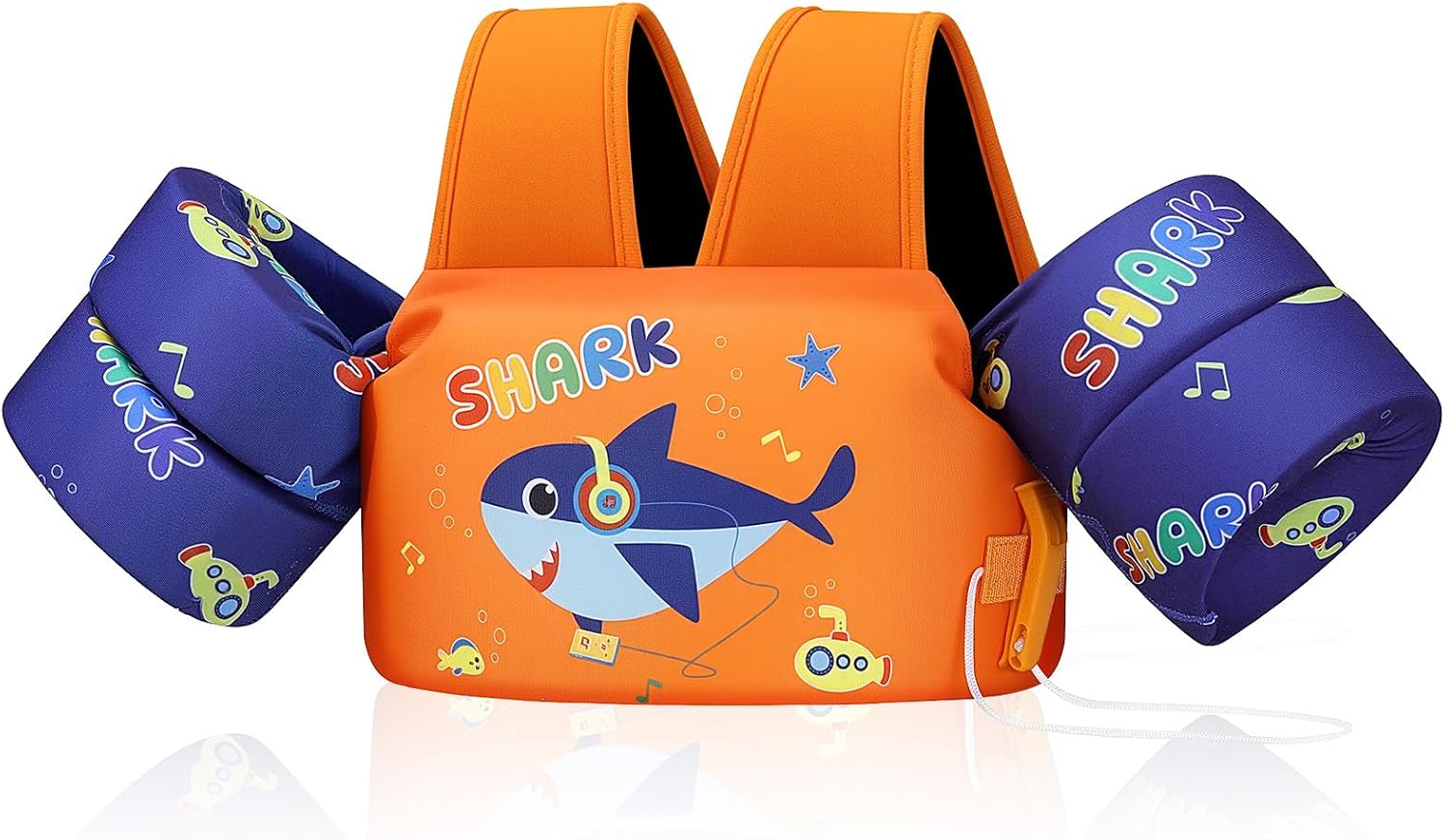 Thumbnail 4 de MoKo Kleinkind Schwimmflügel für Jungen & Mädchen mit Schwimmweste, Schultergurte und Pfeife