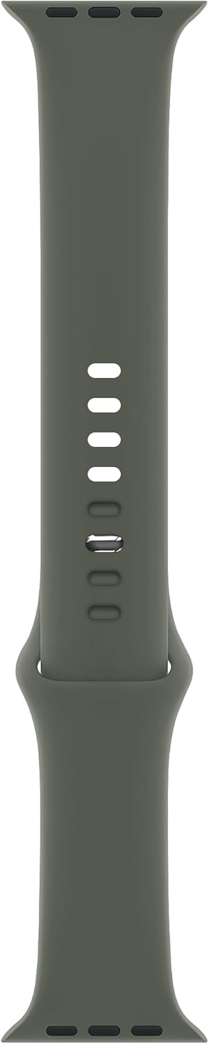 Detalle de ELETTRONEO SBC1 Silicone Apple Watch Band – Army Green for 38–49mm Series & SE, 175–215mm wrist