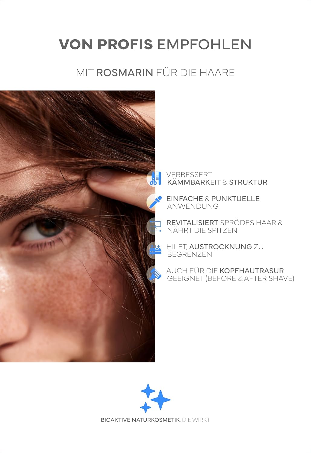 Thumbnail 6 de BIO Haaröl – Pflegeöl für Haar & Kopfhaut mit Argan, Rizinus & Mandelöl (Rosmarin, Vitamin E) – vegan, silikonfrei