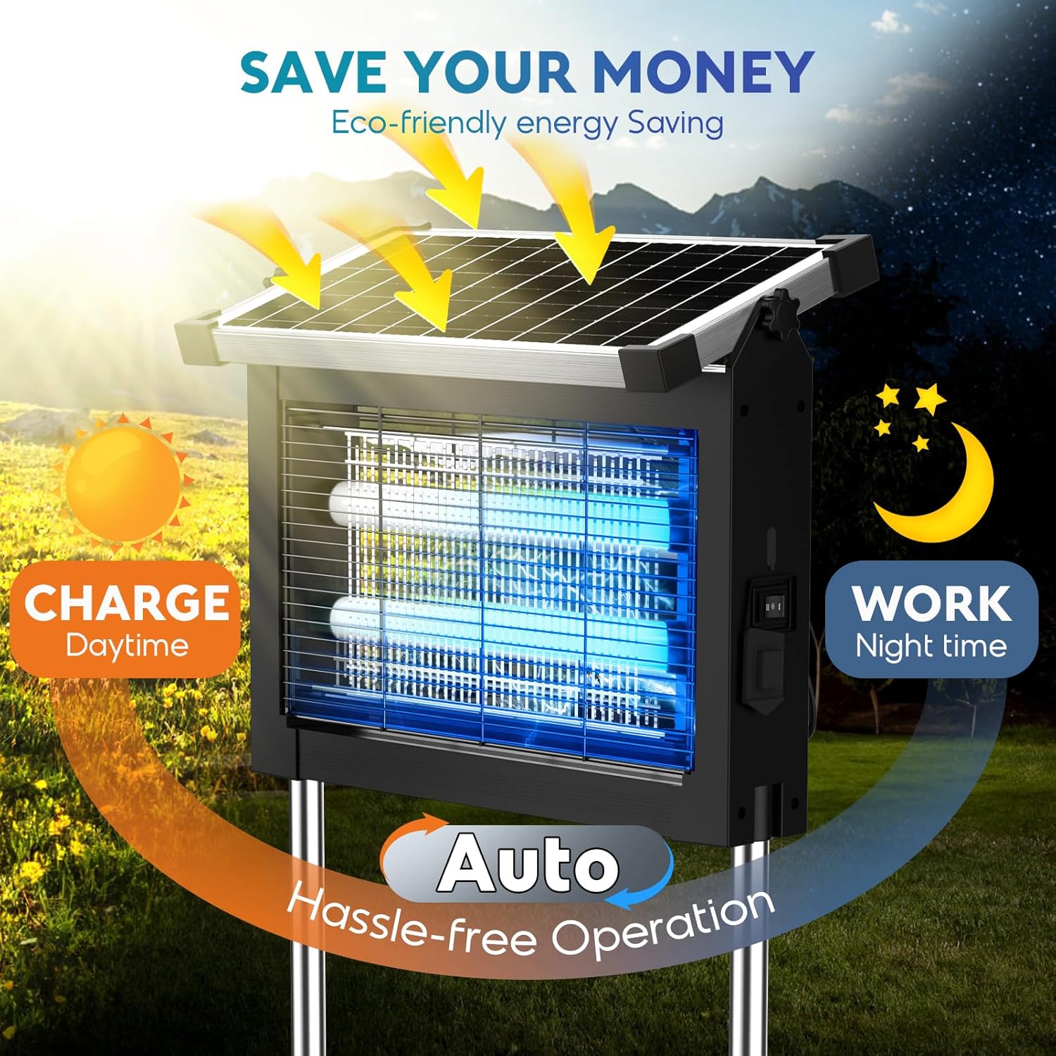 Thumbnail 2 de PhatroyYee Solar Insect Zapper: 4-in-1 Outdoor/Indoor Mosquito Killer for Patio, Garden, and Camp