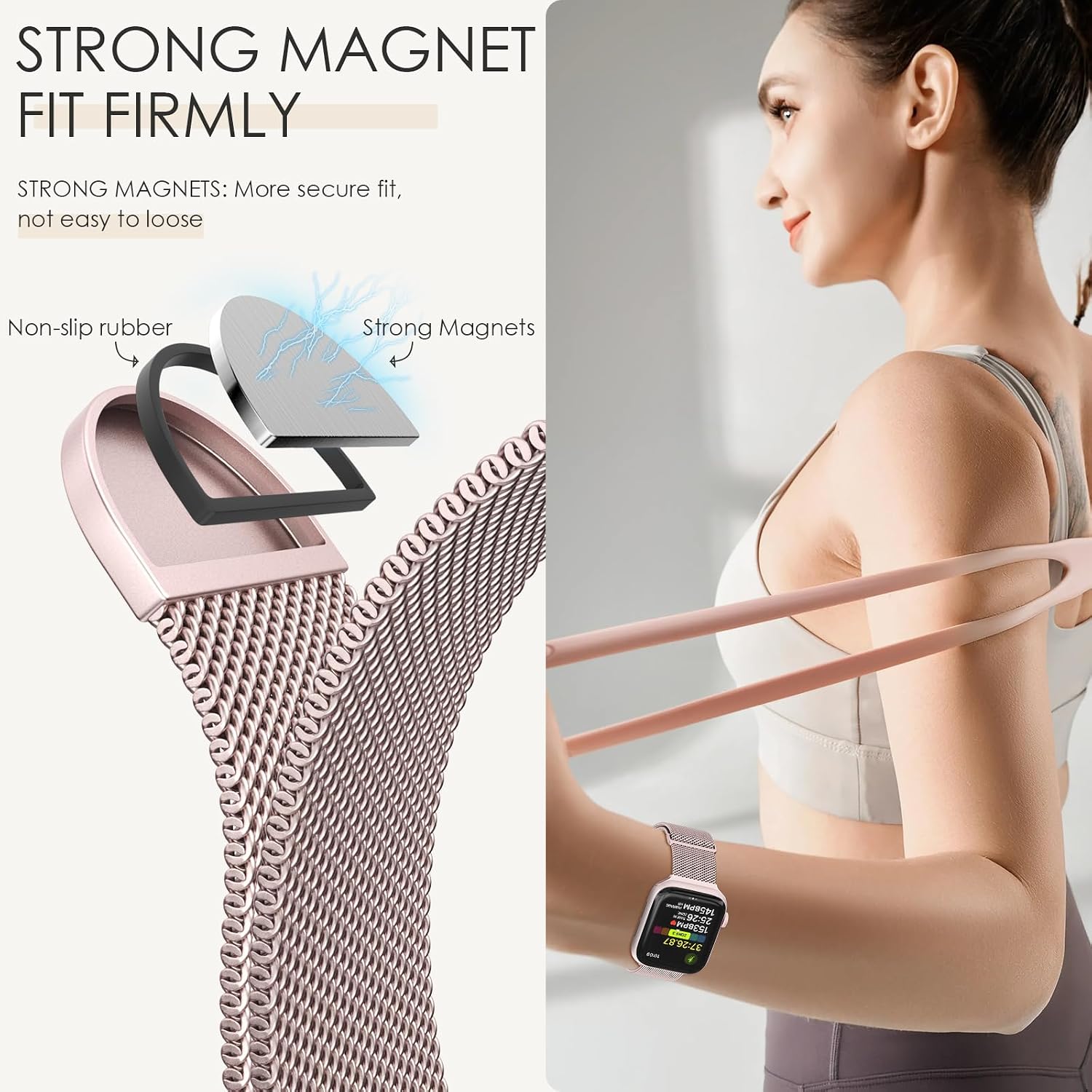 Detalle 2 de Apple Watch Milanese Loop 42mm adjustable metal band