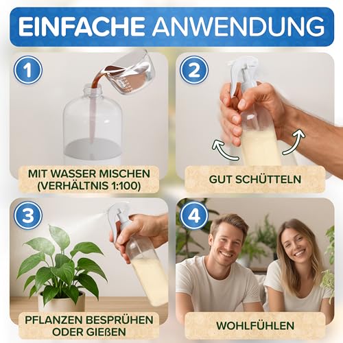 Detalle de Natürliches Neemöl mit Emulgator 300 ml von Patronus – Komplettset mit Sprühflasche und Messbecher