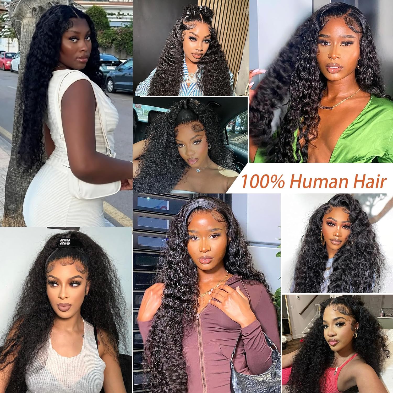 Thumbnail 6 de SYHGK 30 Inch Deep Wave Lace Front Wig – 13x6 HD, Human Hair, Pre-Plucked with Baby Hairs