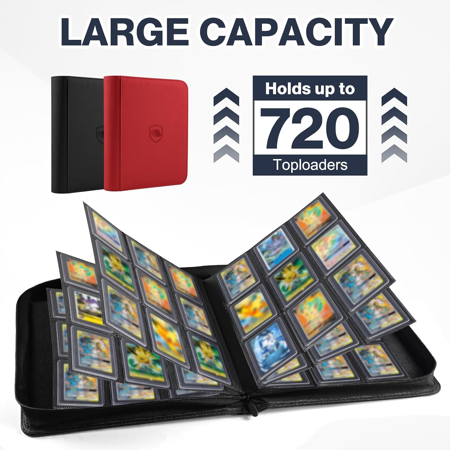 Detalle 1 de Pemocyny Top Loader Binder 2 Pack, 9-Pocket Albums for 3" x 4" Toploaders
