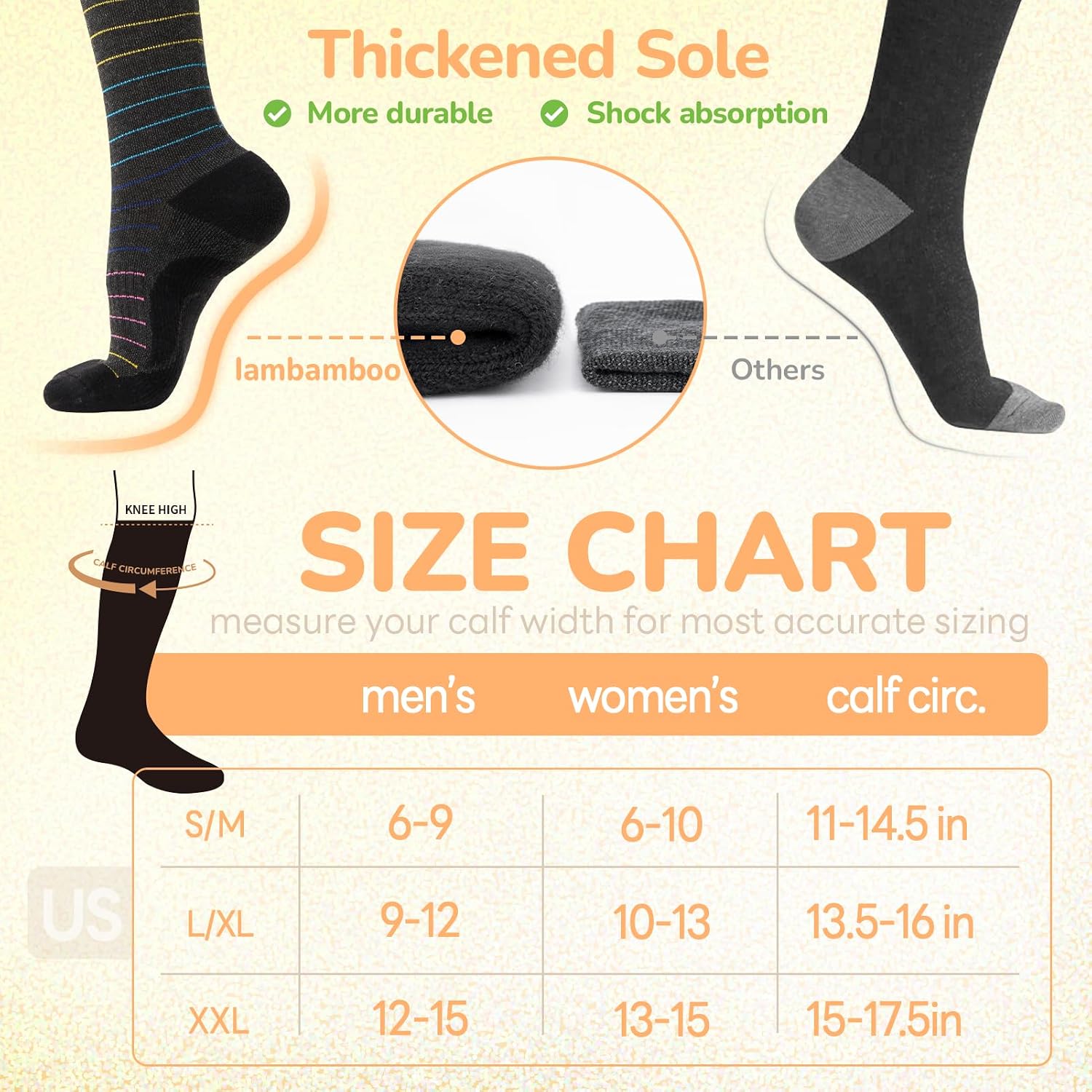 Thumbnail 5 de Iambamboo Merino Wool Compression Socks