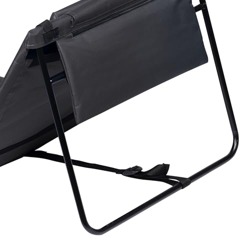 Detalle de Spetebo Strandmatte 2er Set 145 x 48 cm mit verstellbarer Lehne, dunkelgrau
