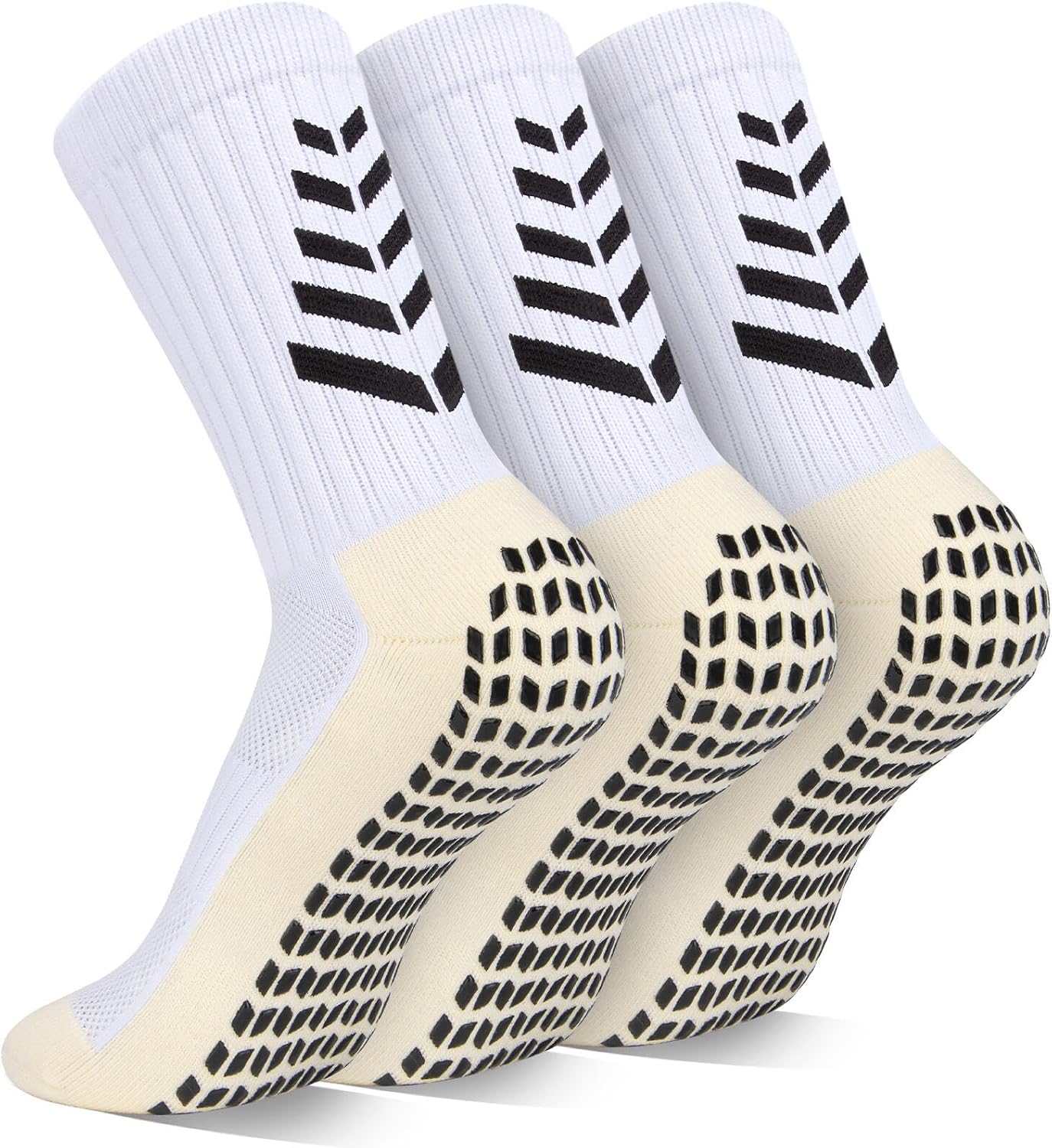 Detalle de LUROON Calze Antiscivolo Calcio Uomo 37-46 | 2/3/4 Paia di Calzini Grip