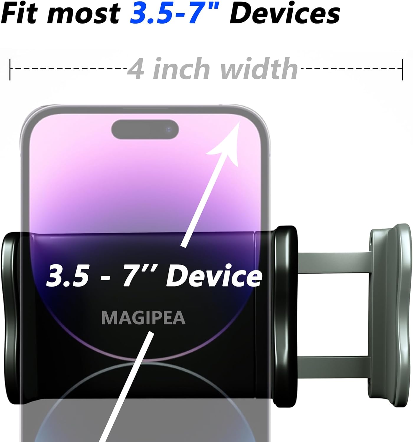 Detalle 2 de Universal Flexible Gooseneck Phone Mount 3.5–7"