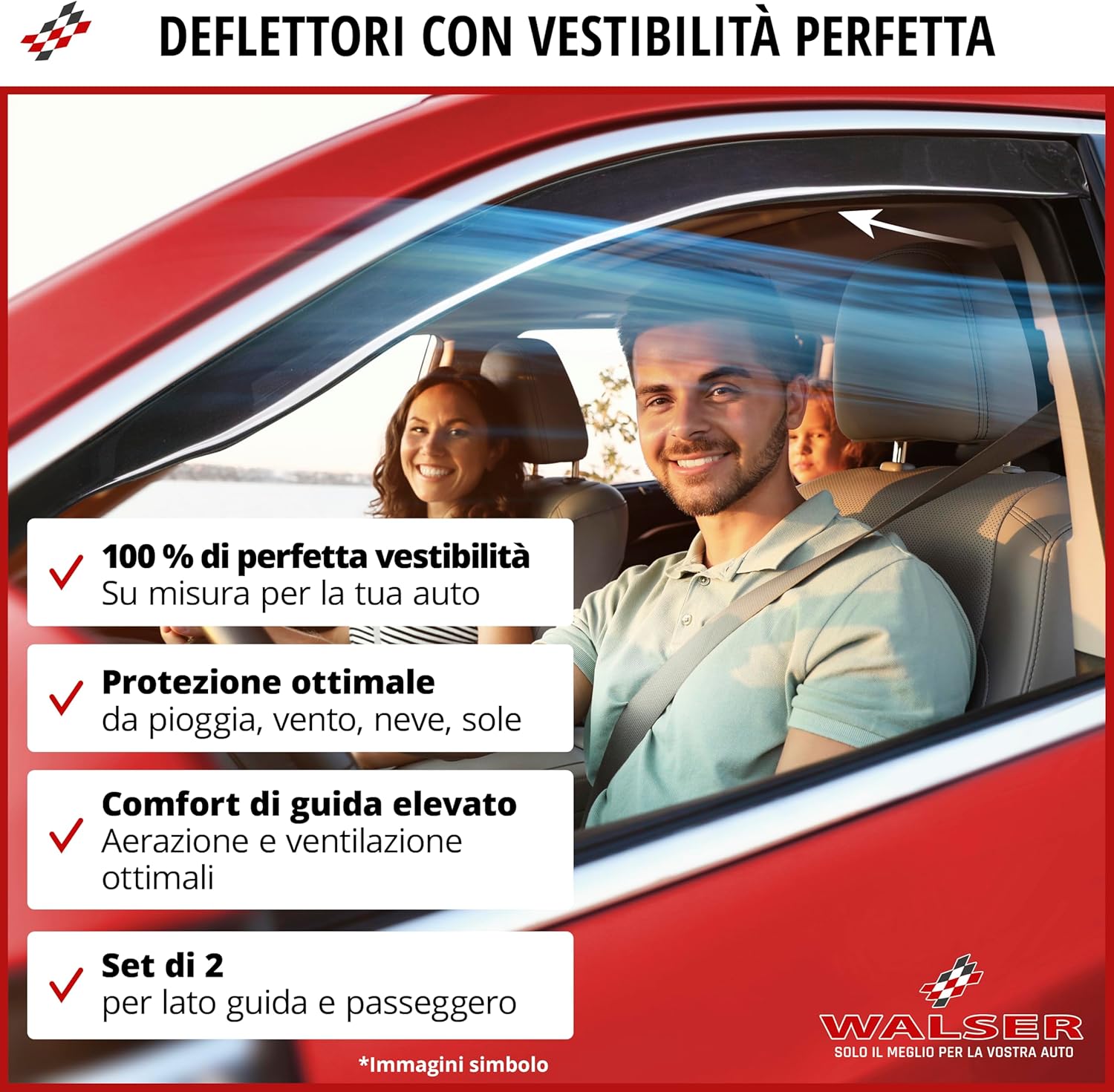 Detalle 2 de WALSER Deflettore del vento per Hyundai Kona (06/2017-04/2023) – protezione e comfort su misura