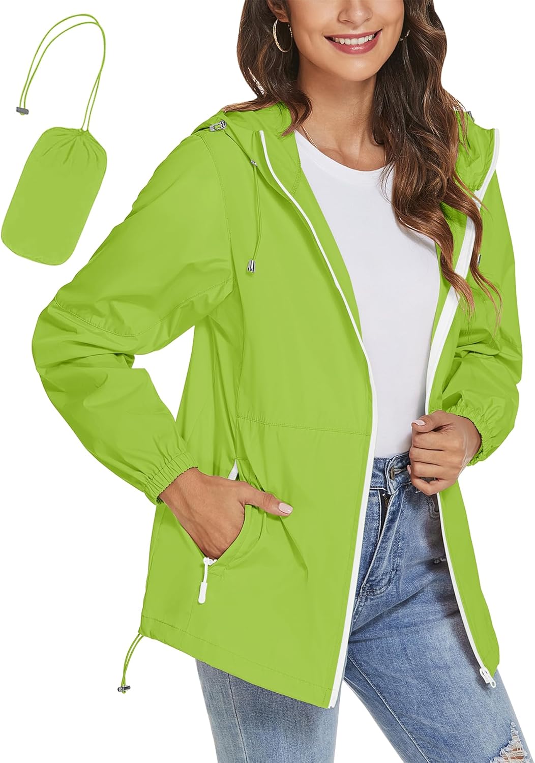 Thumbnail 5 de TCOT Women Rain Jacket Waterproof Windbreaker