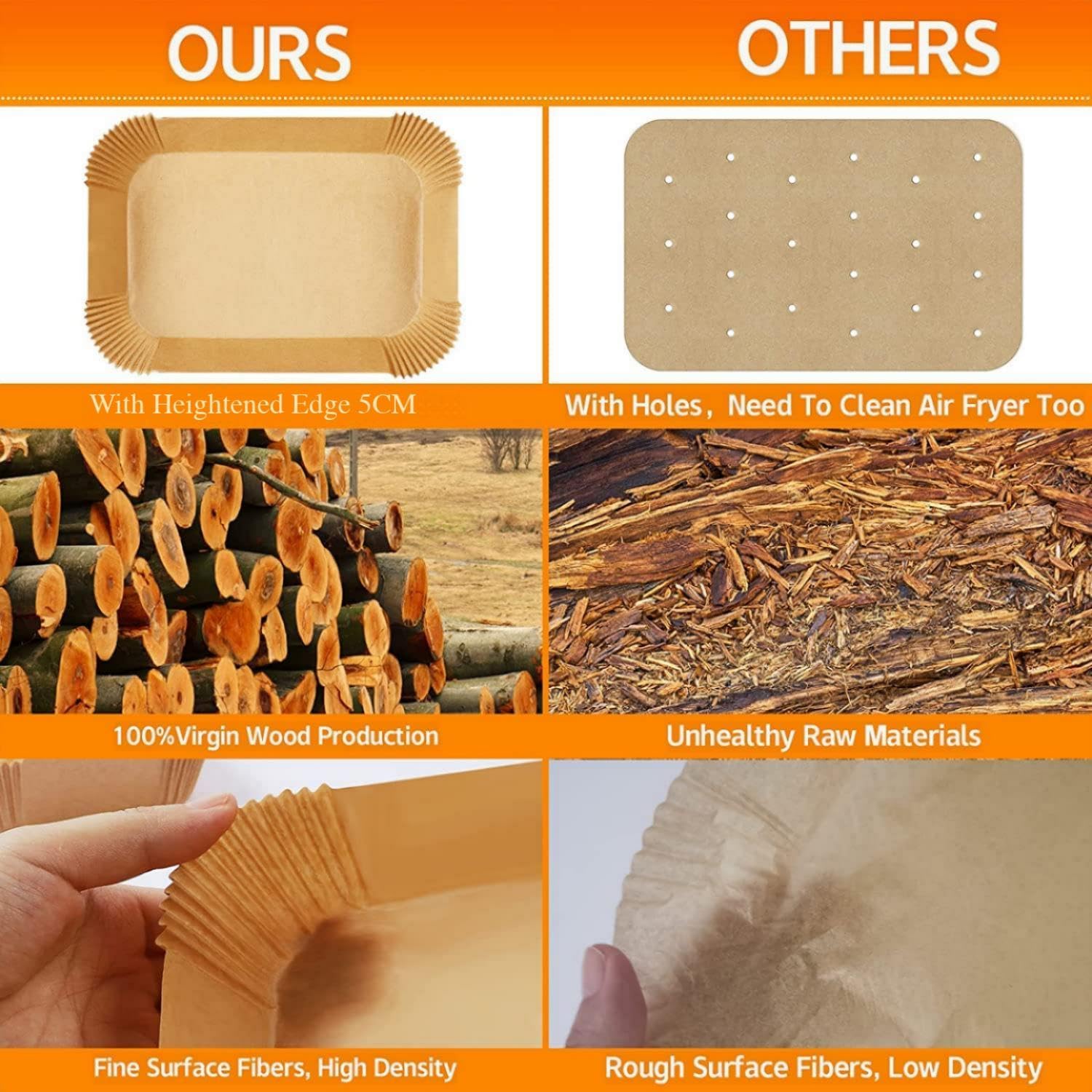 Thumbnail 6 de Lot de 160 papiers cuisson air fryer Ninja Flex 10,4 L AF500EU – doublures jetables pour accessoires