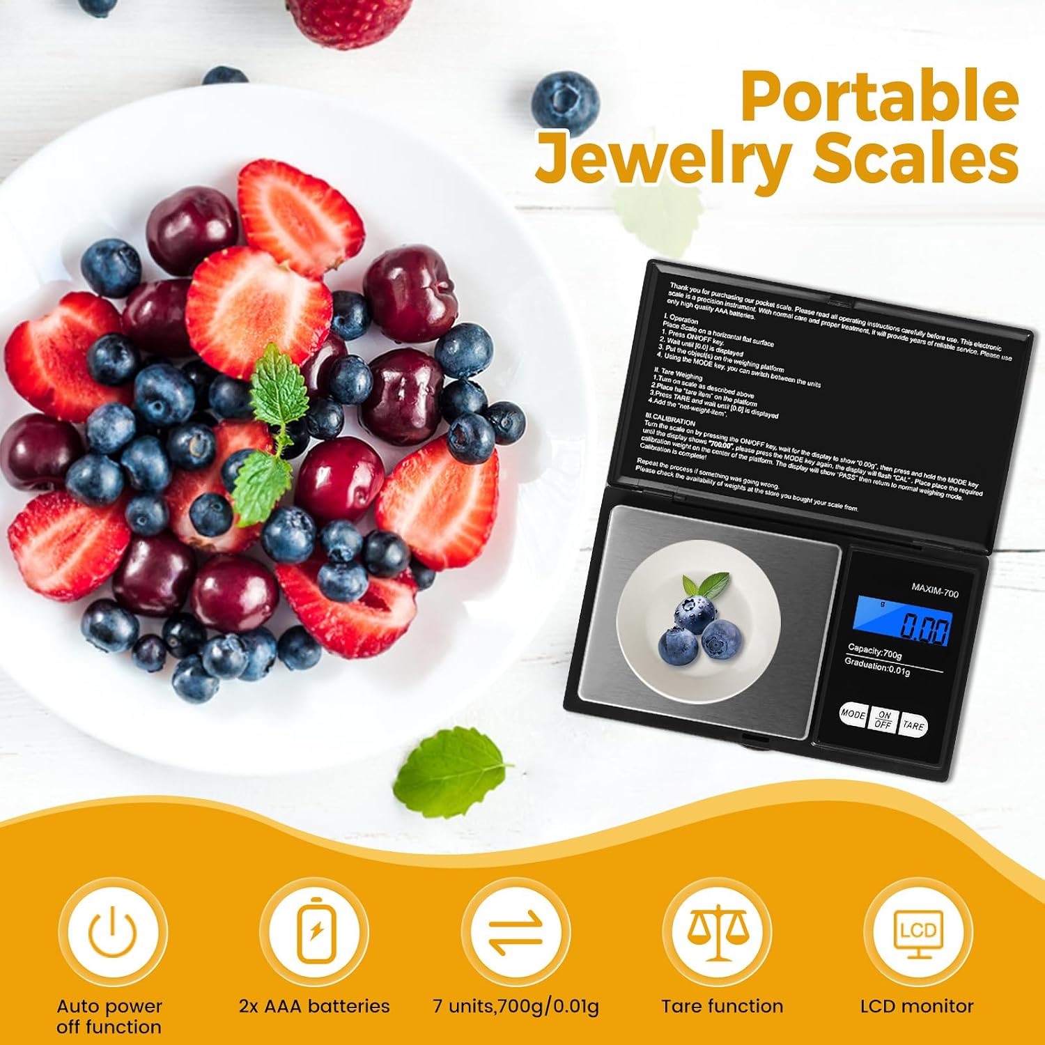 Thumbnail 5 de Oderra 0.01g Mini Digital Scale 700g