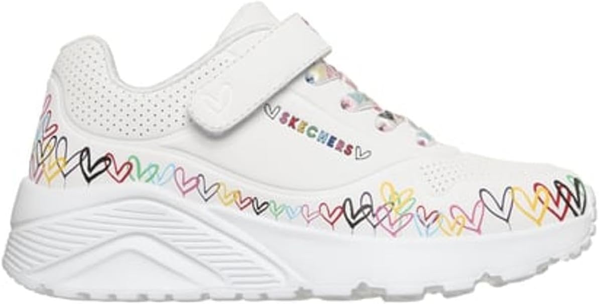 Detalle de Skechers Girl's Uno Lite Heart CrazeSneaker