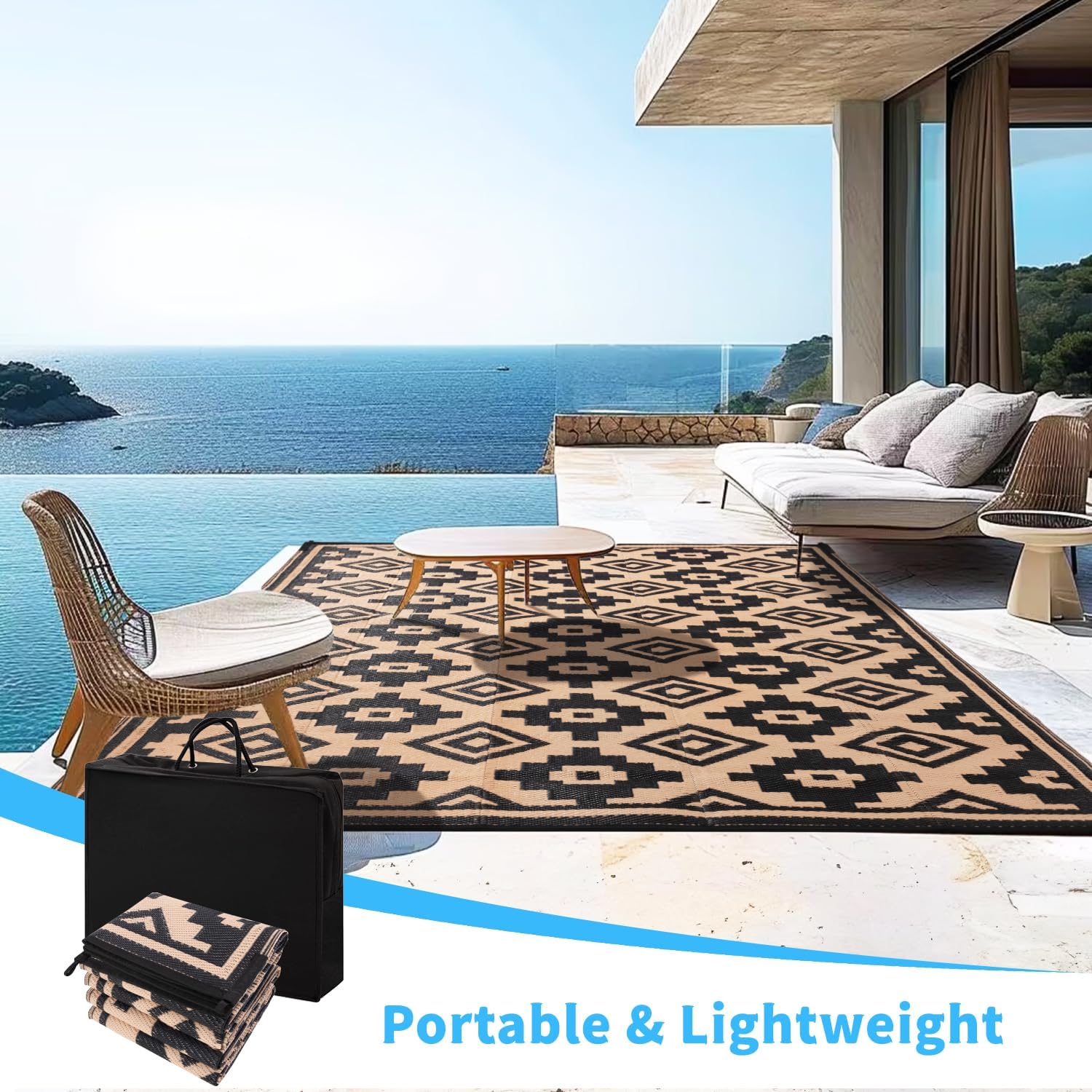 Thumbnail 4 de Shilucheng Outdoor Rug 8x10 ft
