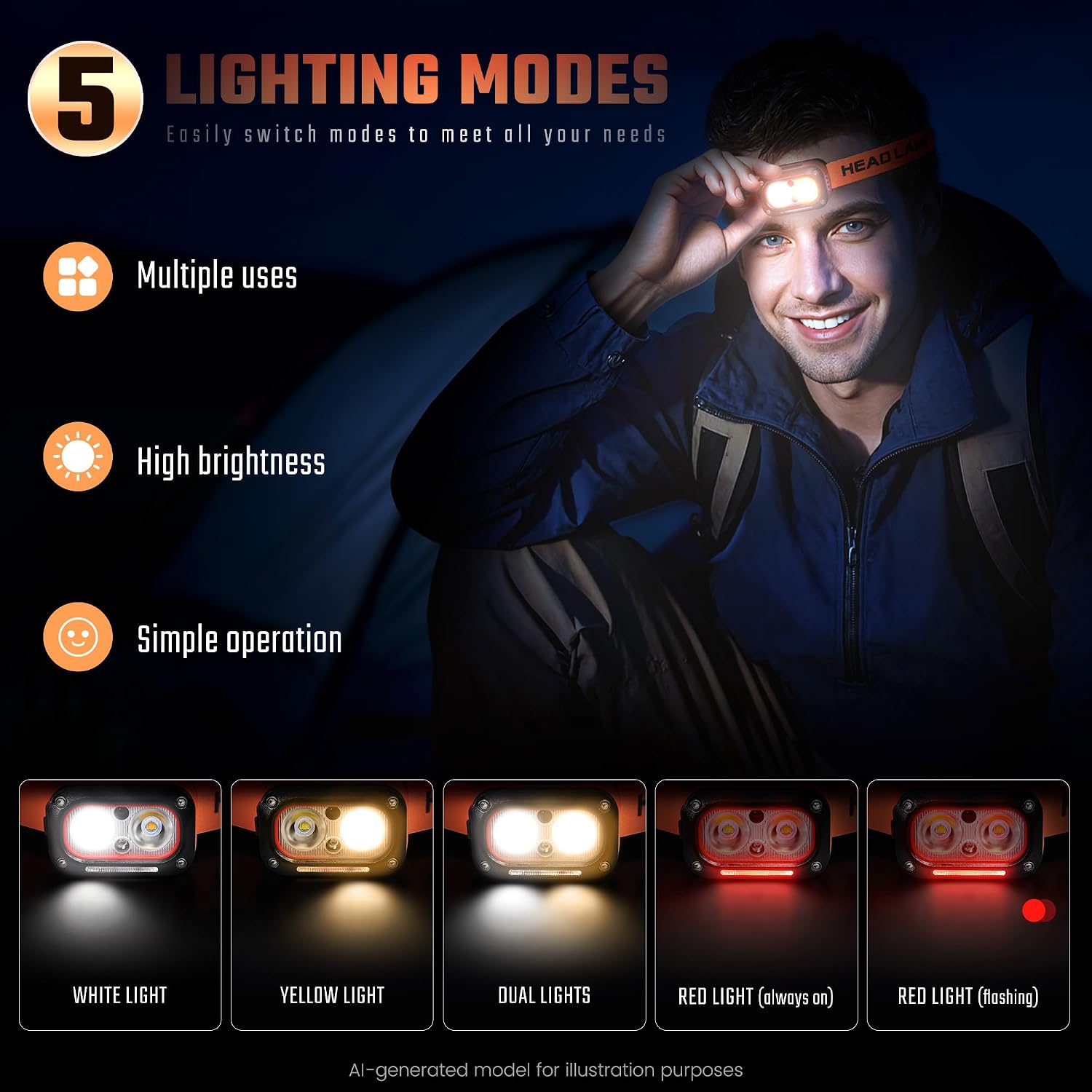 Detalle de DARKBEAM LED headlamp