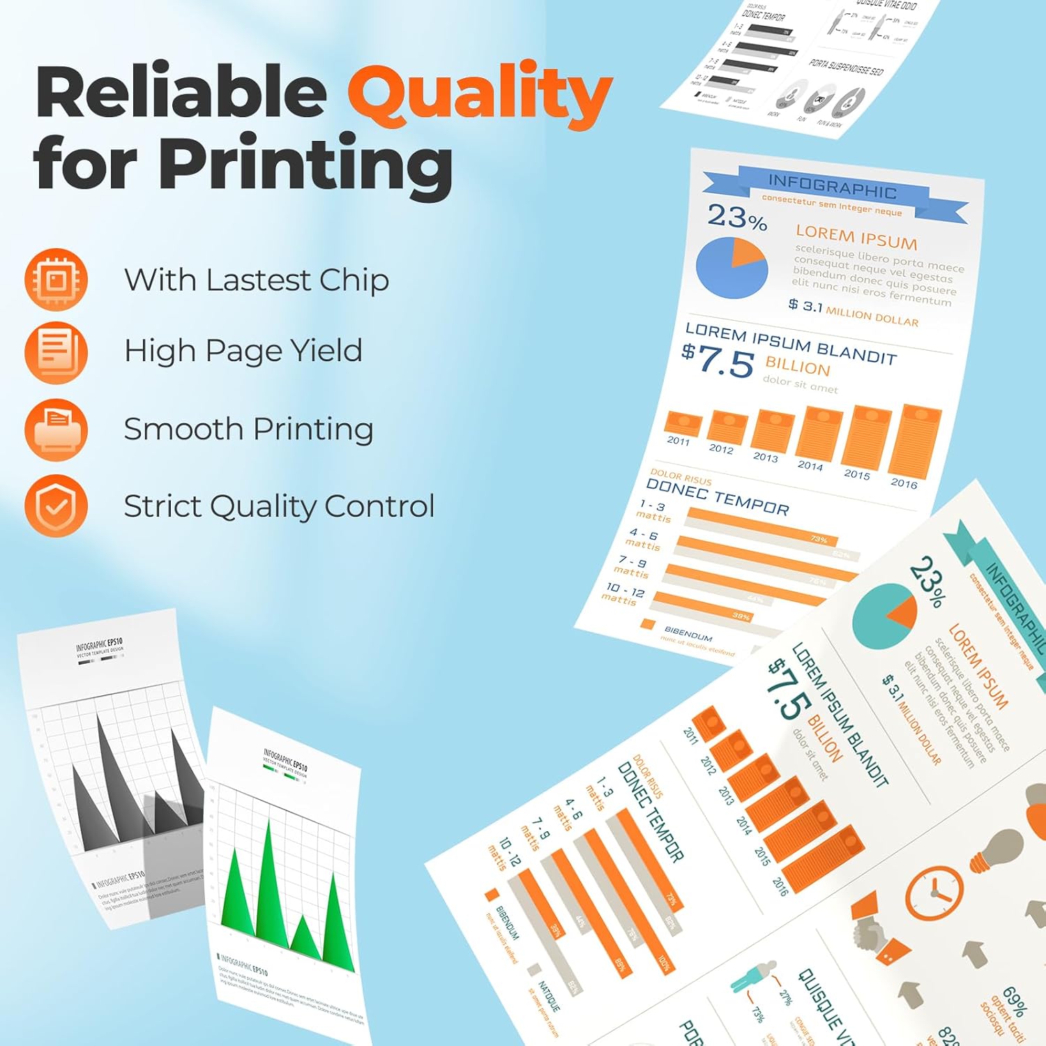 Detalle de 414A Toner Cartridge 4 Pack High Yield MFP M479fdw (With Chip) — Compatible for HP Color LaserJet Pro Series