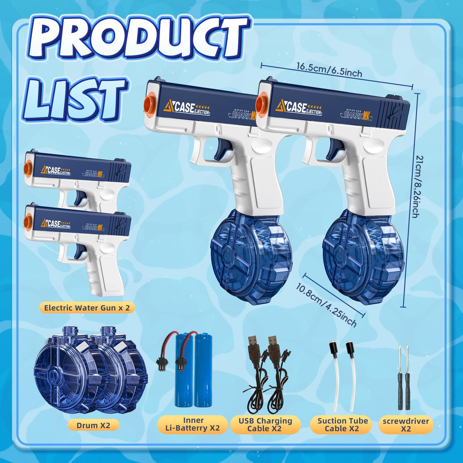 Thumbnail 6 de Pistola ad Acqua Elettrica 2 Pezzi: gioco estivo facile, eco-friendly e con gittata di 8–10 m