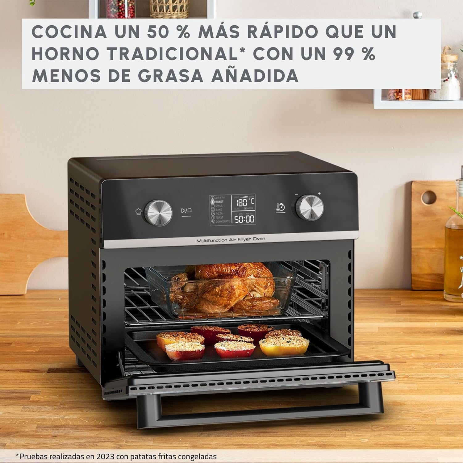 Detalle 2 de Moulinex Easy Fry Air Fryer Oven 20L 🍟 Horno y freidora digital