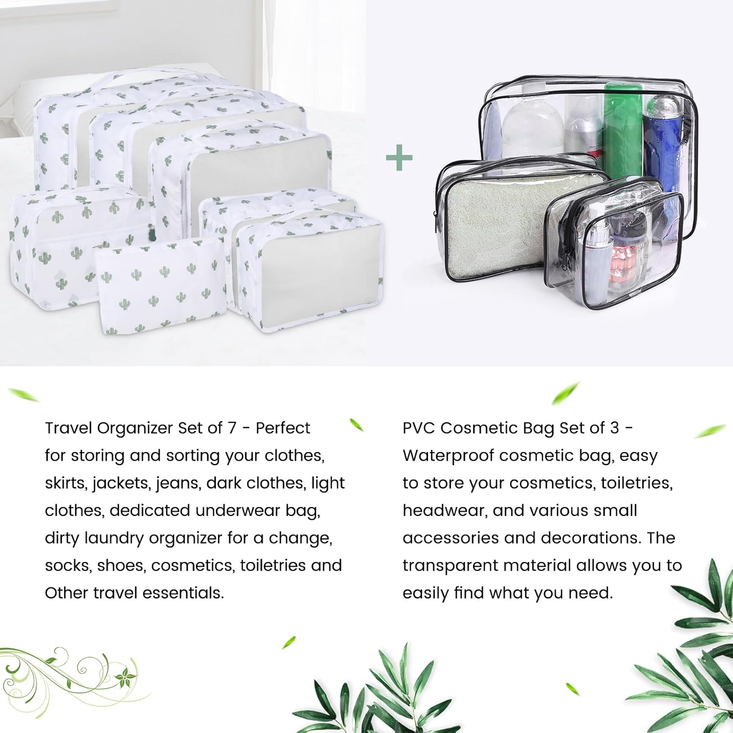 Detalle de CORYIN Packing Cubes 10 PCS Travel Organiser: A Practical Set for Organised Packing