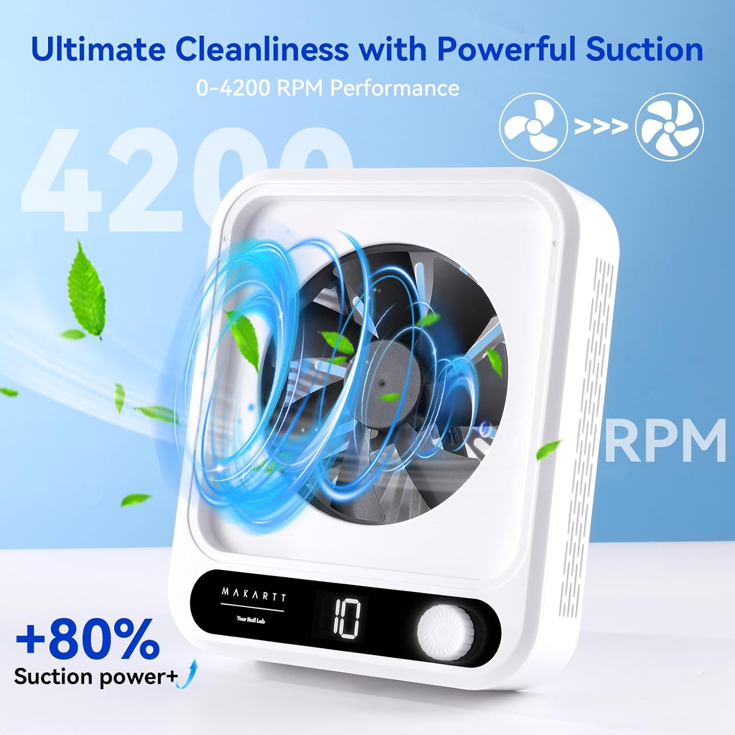 Thumbnail 2 de Makartt Nail Dust Collector (Larina) with Adjustable Suction, LED Display, and Reusable Filter