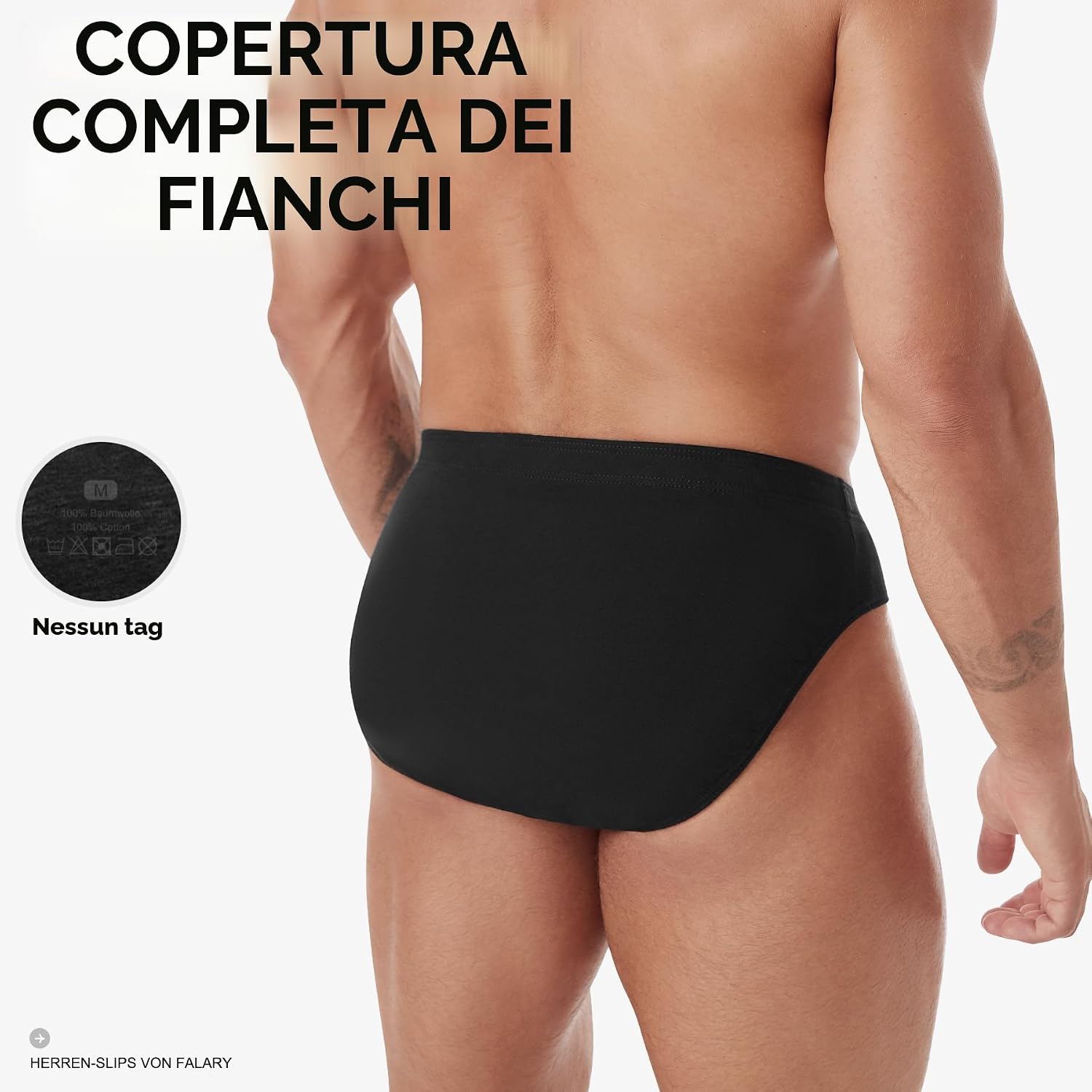 Detalle de FALARY Slip Uomo in pacco (6/12) in cotone 100%: comfort morbido e supporto