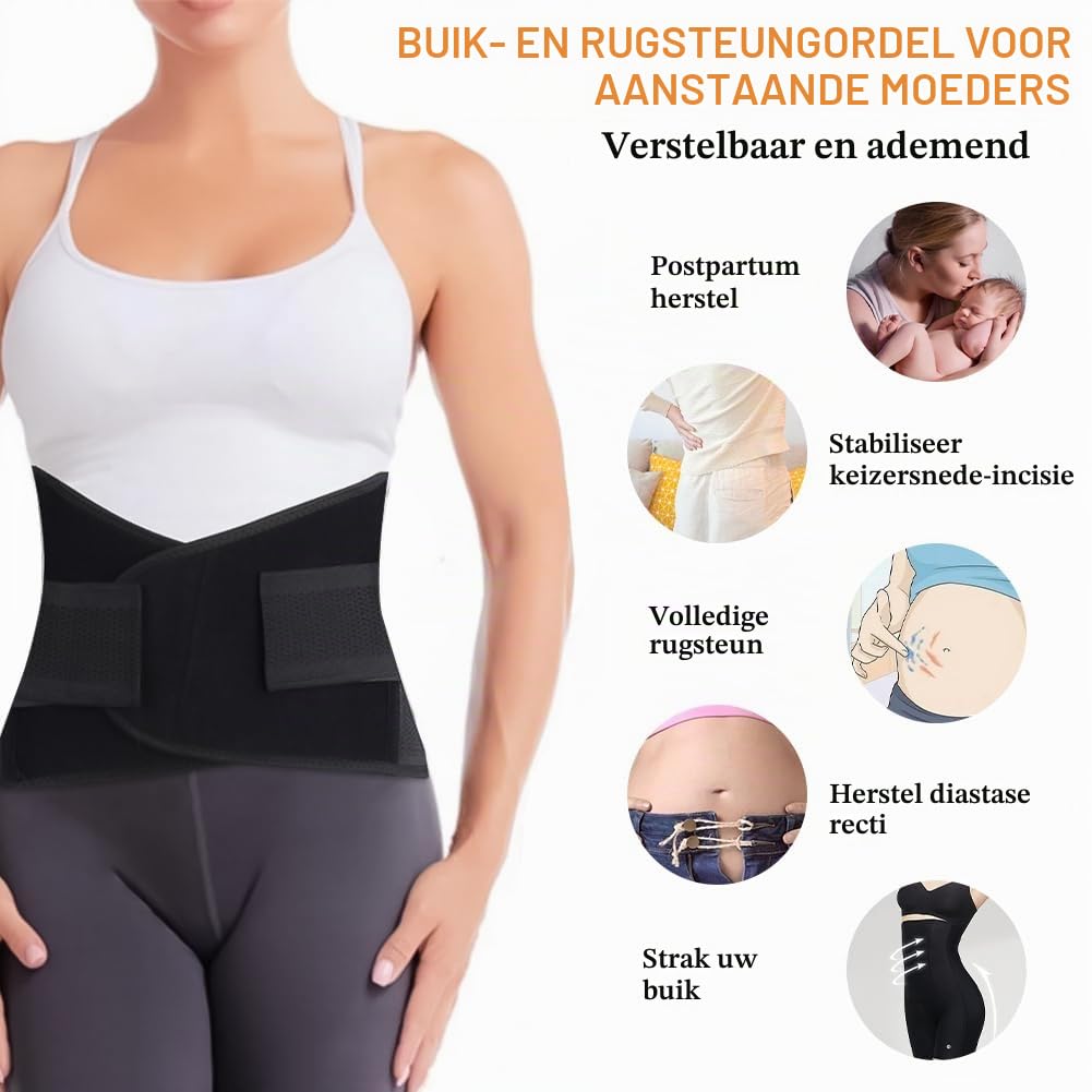 Thumbnail 3 de ACWOO 4817245 buikband na de bevalling, dubbele verstelband, maat 120 cm