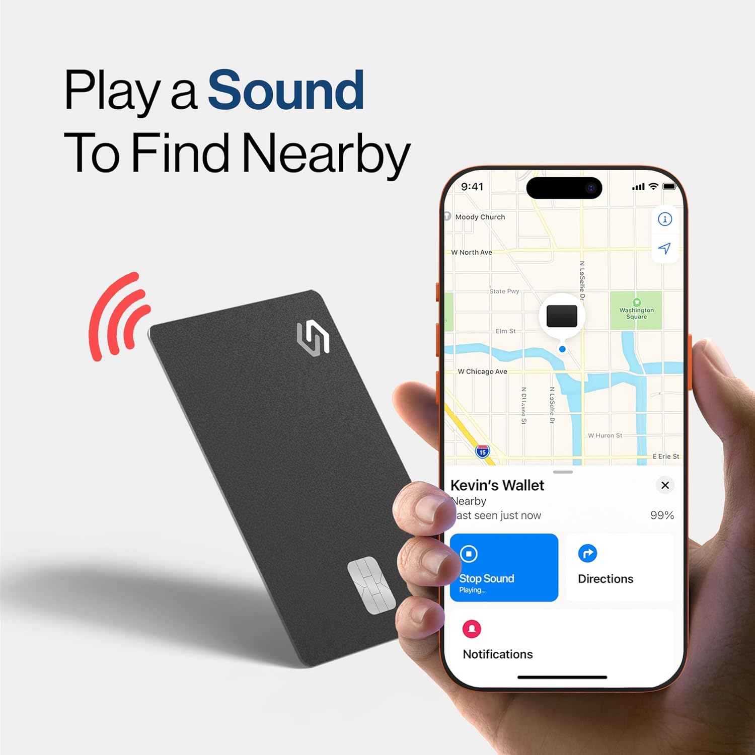 Thumbnail 3 de SPOTMINDERS Apple MFi Certified Credit Card Wallet Tracker PRO (4-Pack) — Find My Integration for iOS