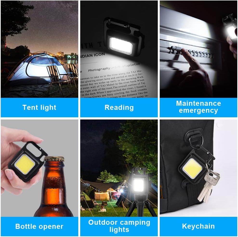 Thumbnail 5 de Flintronic Mini Lampada da Lavoro Portachiavi LED COB, Impermeabile, USB Ricaricabile e Leggera