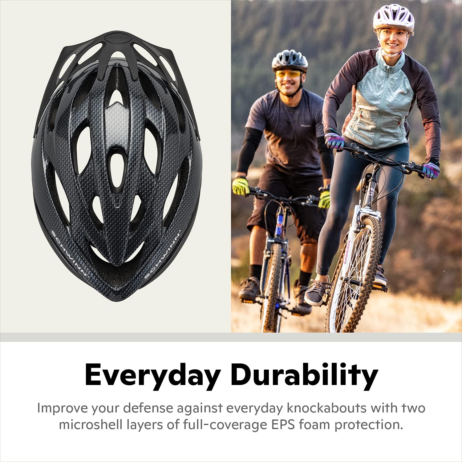 Detalle 2 de Schwinn Thrasher Helmet for Adults – Black, 58-62 cm