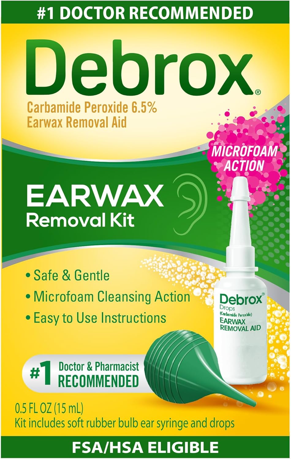Detalle de Debrox Ear Wax Removal Kit, 0.5 fl oz
