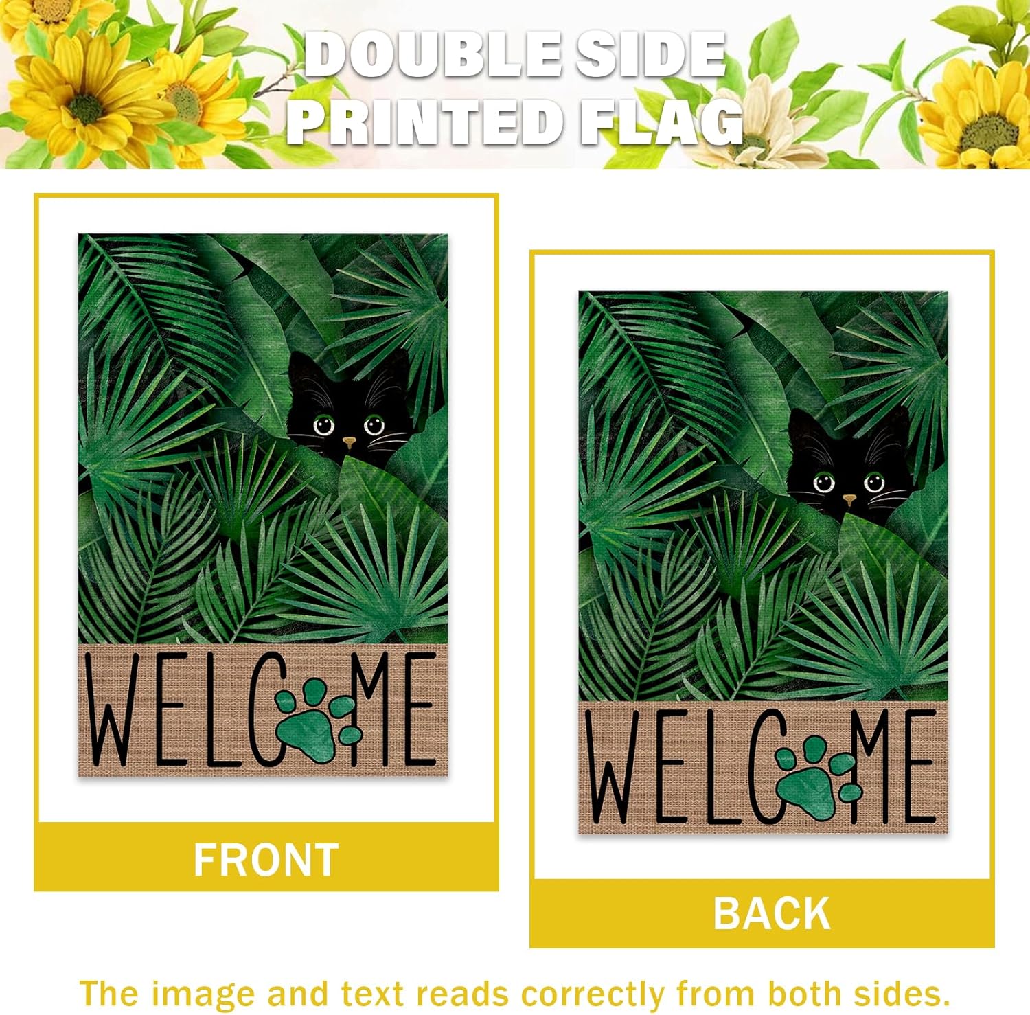 Thumbnail 4 de FUYUCHEN Welcome Summer Burlap House Flag 28x40 in 🏡