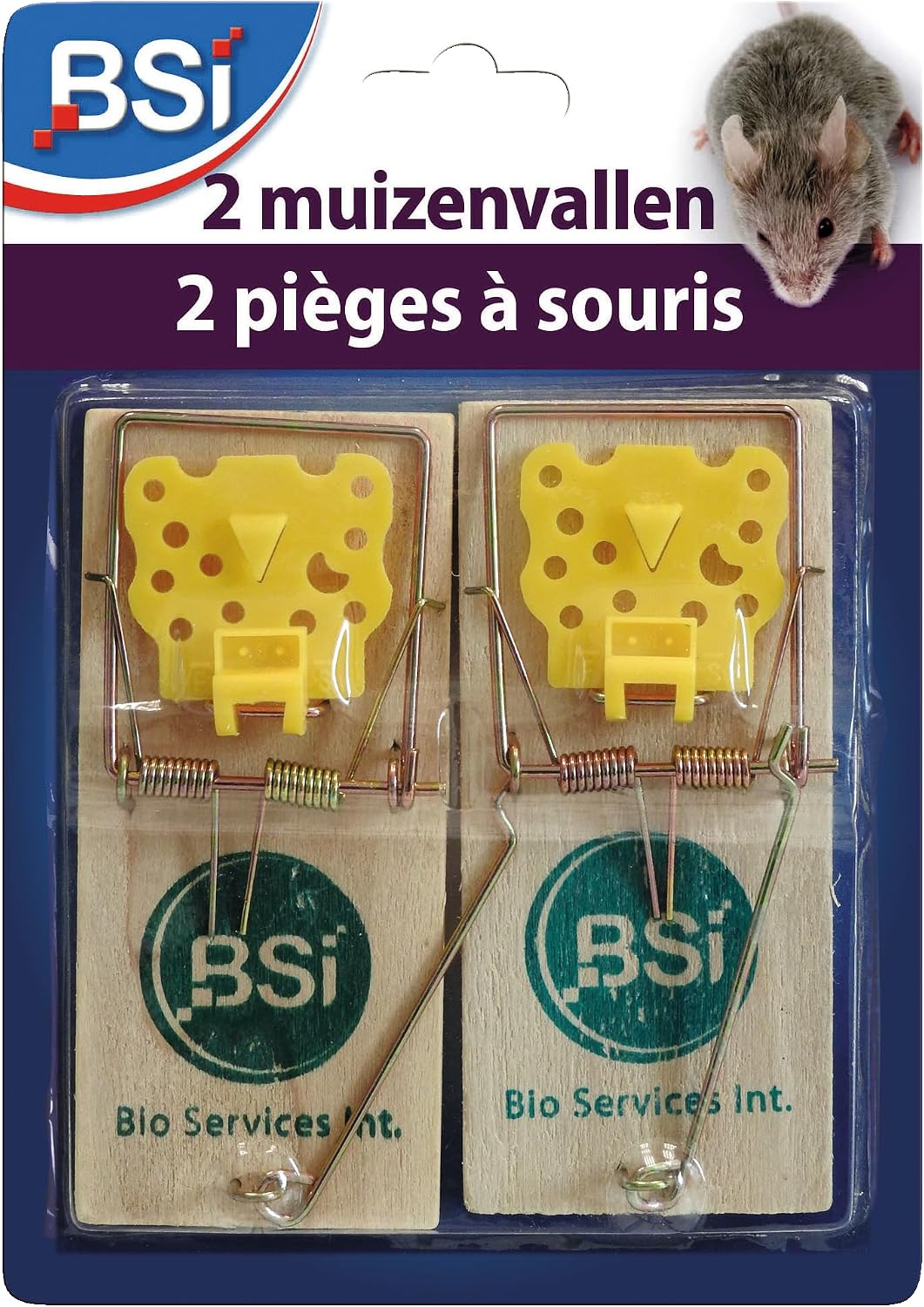 Detalle 2 de BSI Réf 25107 klassisk musfälla i plast, icke-elektrisk, 2-pack