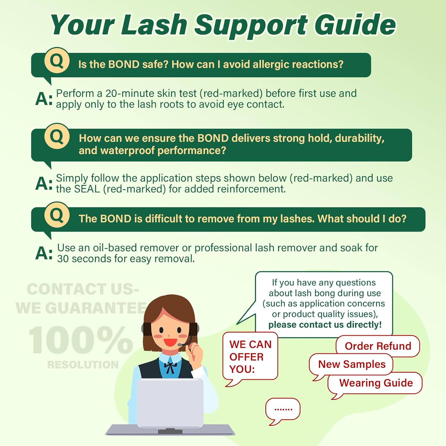 Detalle de KEYYOU Lash Bond and Seal Waterproof 10ml – Dual-Ended Lash Adhesive for DIY Extensions (Black+White 2-Pack)