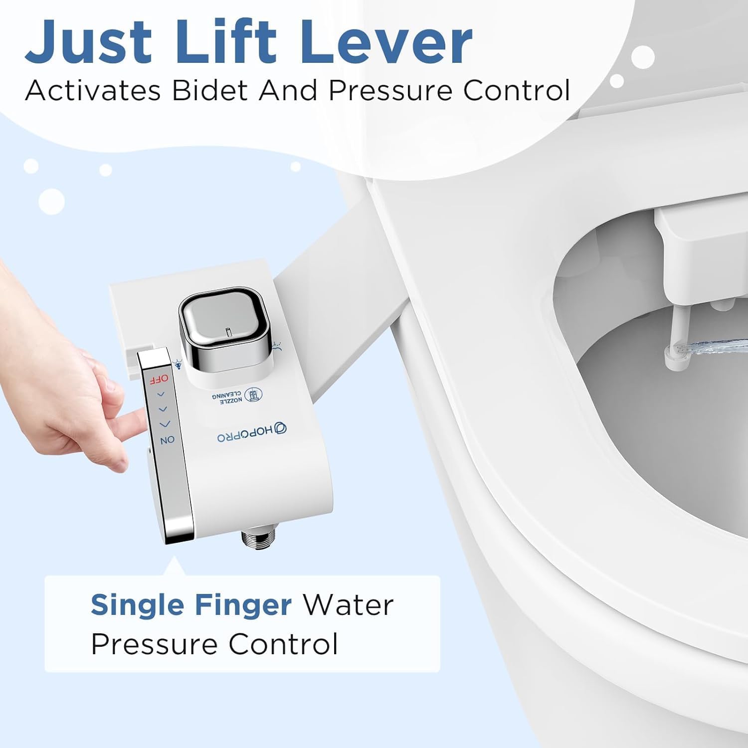Thumbnail 1 de Hopopro EB015F02 Non-Electric Bidet Attachment with Dual Wash Nozzles
