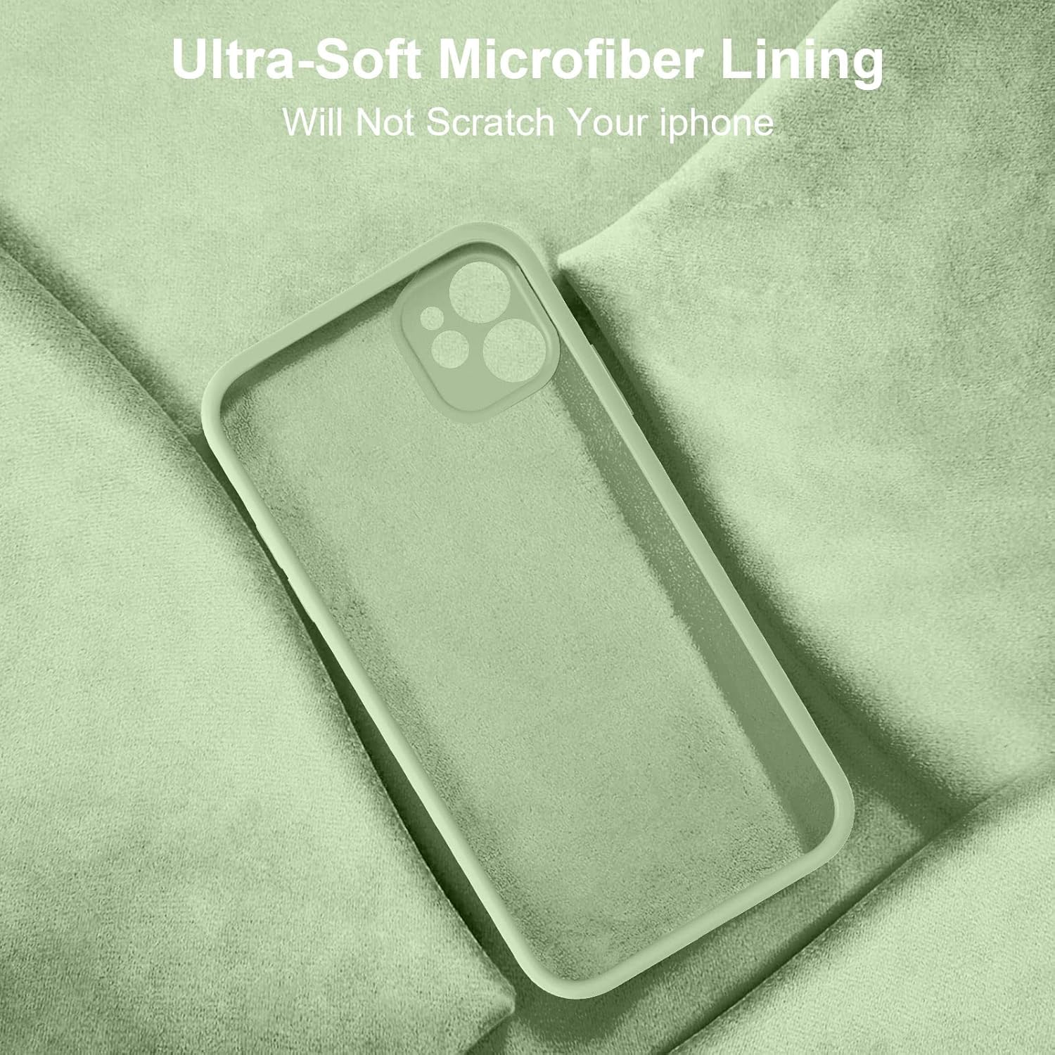 Thumbnail 5 de Vooii iPhone 11 Case in Matcha Green: Upgraded Liquid Silicone with Flat Edges and Full Camera Protection