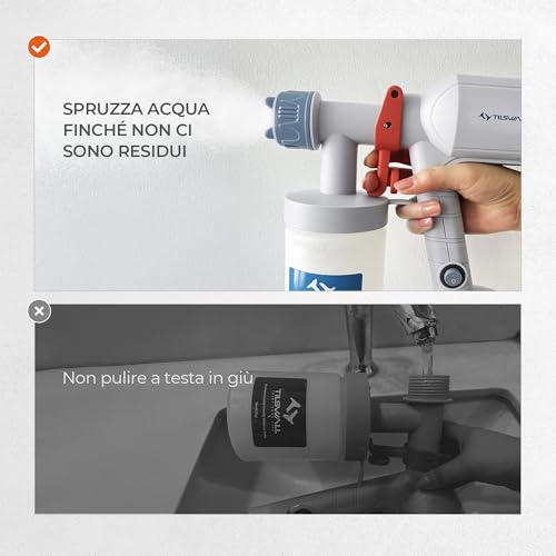 Detalle 2 de TILSWALL Dreamer400: pistola a spruzzo HVLP con cavo, serbatoio da 600 ml