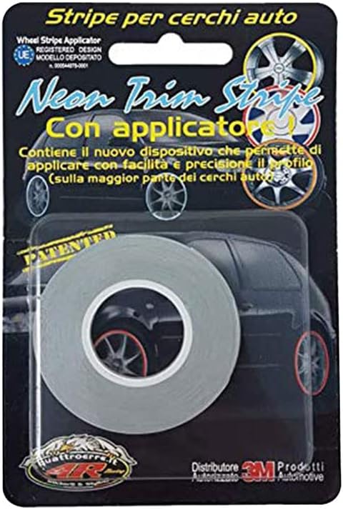 Detalle de 4R Quattroerre.it 10304 Strisce Adesive Rifrangenti per Cerchi Auto, Arancione 5 mm x 6 mt