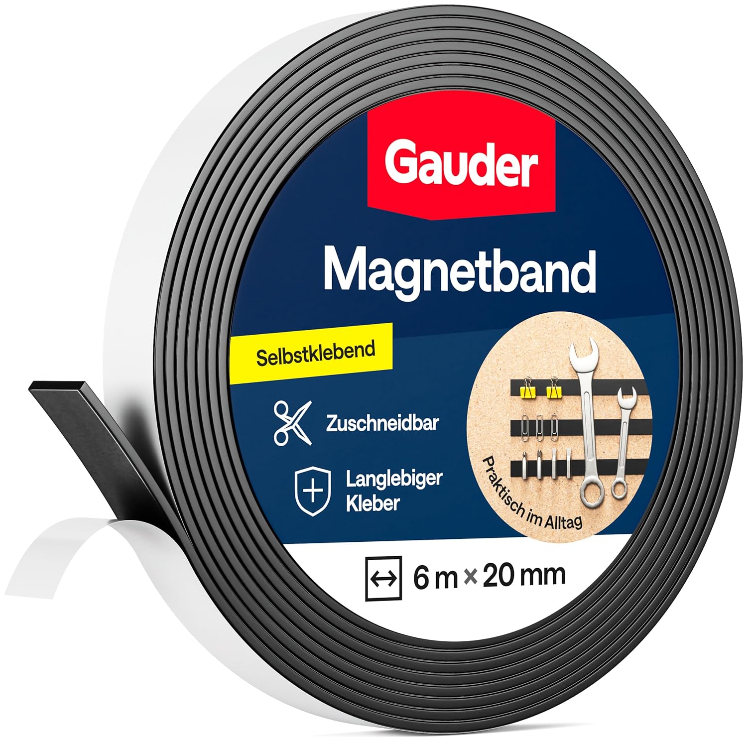 GAUDER Magnetklebeband 6 m x 20 mm