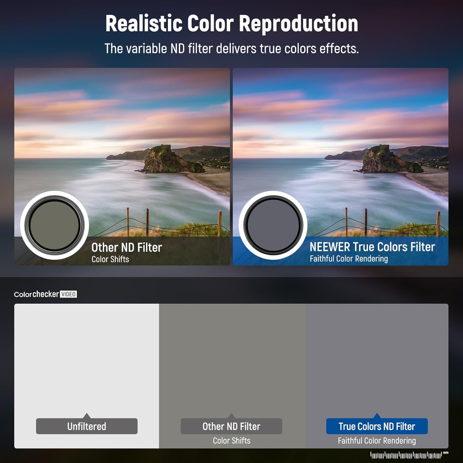 Thumbnail 3 de Neewer 82mm Variable ND Filter (ND8–2000) with hard stop for DSLR and mirrorless
