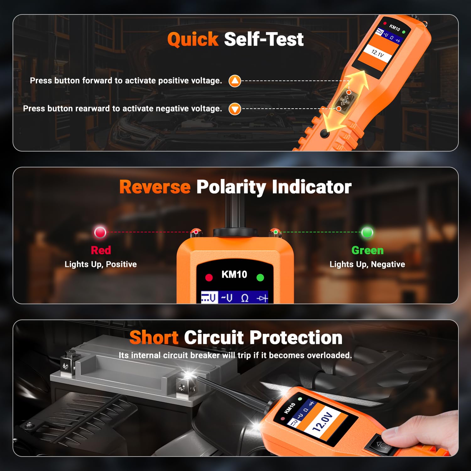 Thumbnail 4 de KM10 Power Circuit Probe Kit: All-in-One 12V/24V Automotive Tester