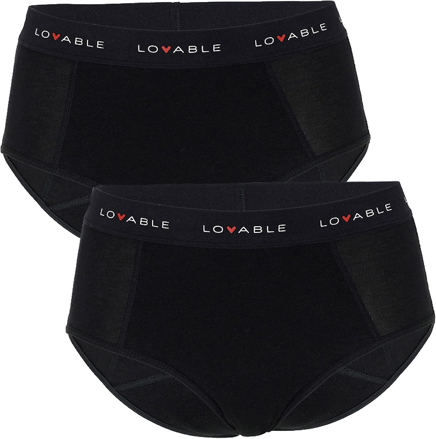 Detalle de Lovable 9L0CLW5 menstrosor med hög midja för rikligt flöde, 2-pack