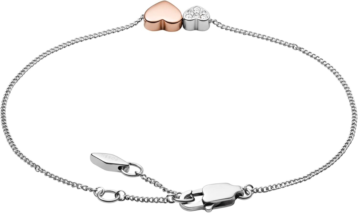 Detalle de Fossil Armband für Damen – Rosa Roségold mit Perlmutt und Verlängerung 19 cm + 2,5 cm (JF01739791)
