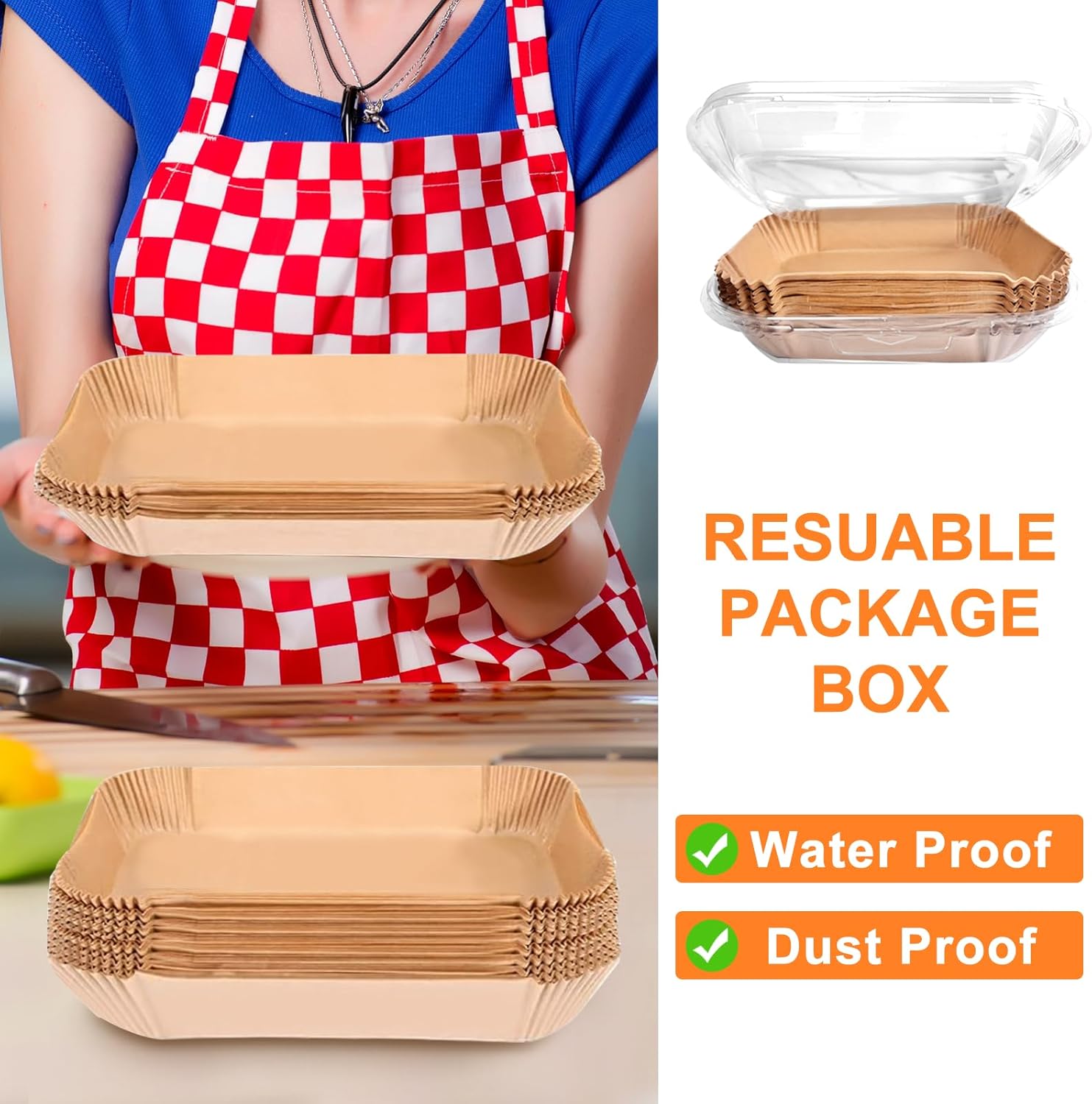 Thumbnail 6 de 200PCS Air Fryer Liners for Ninja 8.6 x 5.5 in